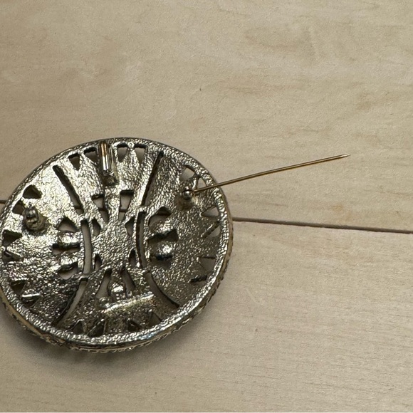 Emmons Brooch Large Rhinestone Multicolored Brooch Pendant Vintage - Picture 6 of 7